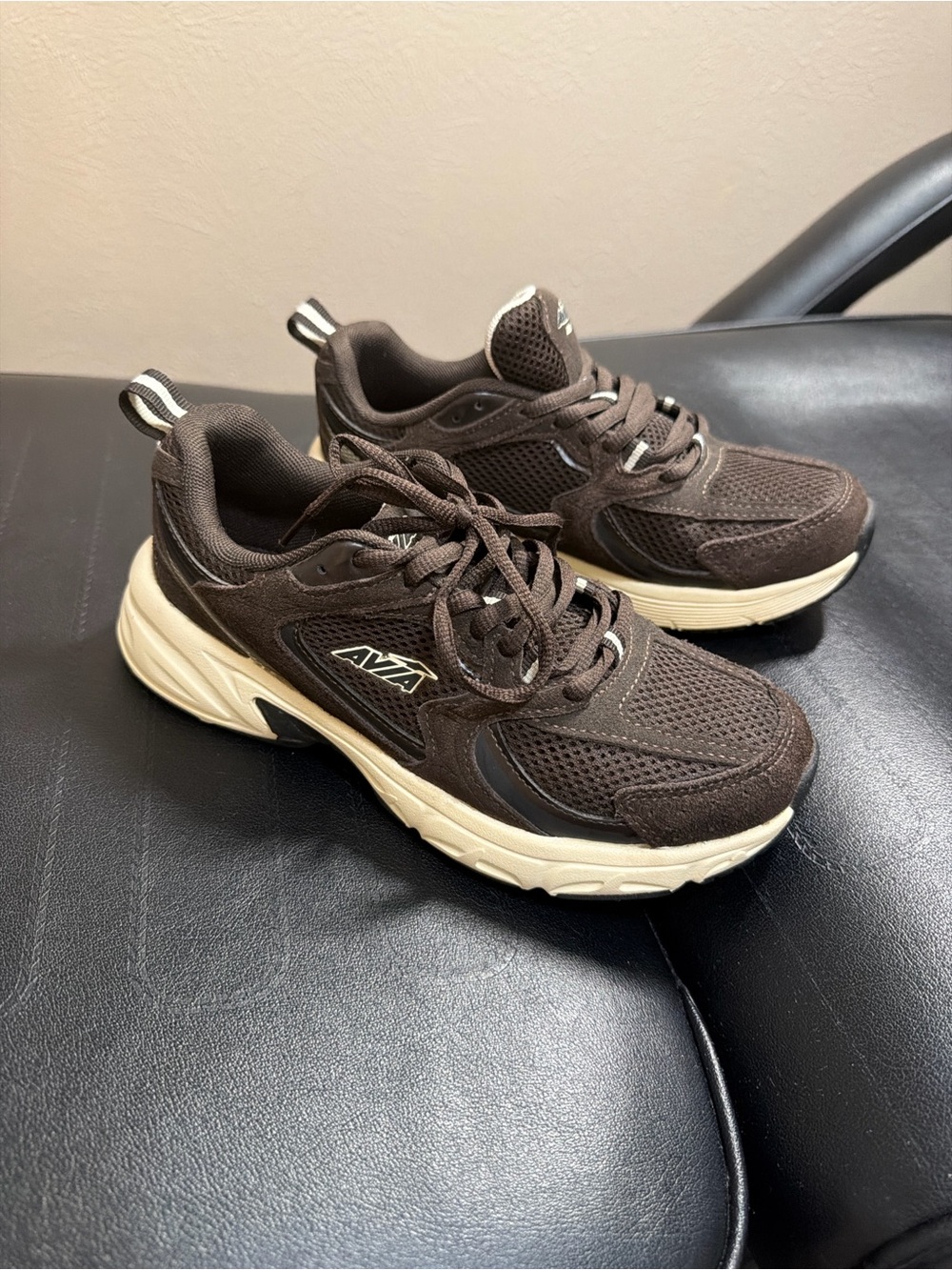 Avia Brown Women Suede Sneaker with Cream Sole